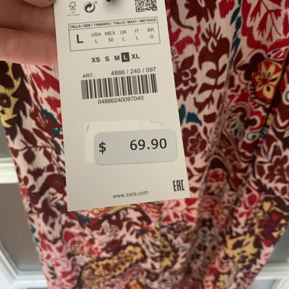 ZARA PRINT DRESS - Picture 6 of 8